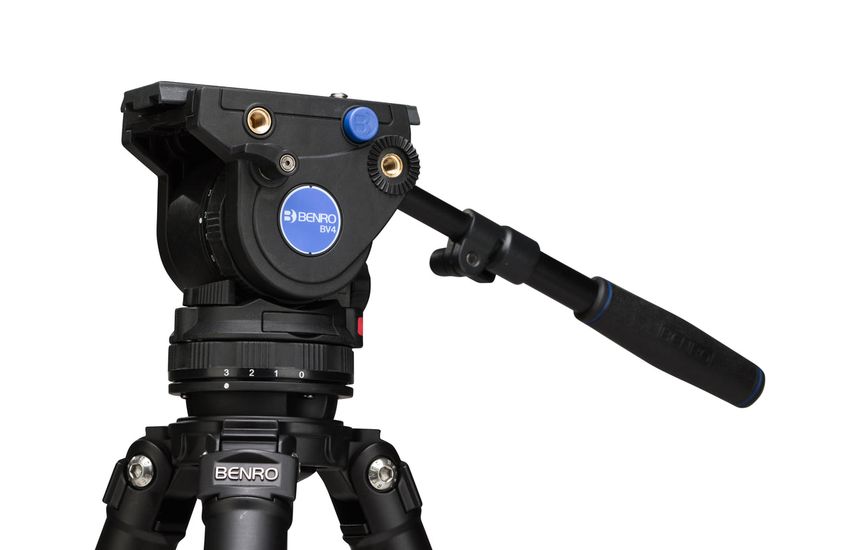 Benro BV4H - 4Kg Video Head (0, 0.7kg, 1.4kg, 2.1kg, 2.8kg, 3.5kg) [+90¡/-60¡ Tilt Range]