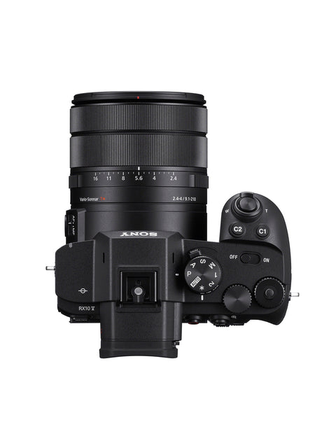 Sony RX10 V top view showing controls and Multi Interface Shoe