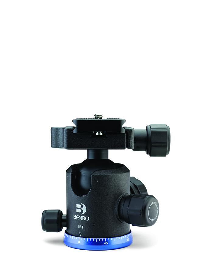 Benro IB1 Triple Action Ballhead with PU60 Plate.