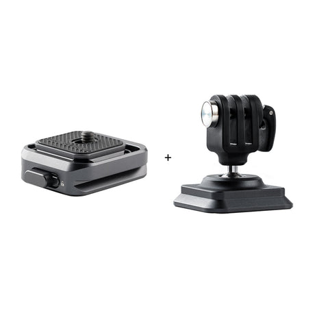 Quick Release Clamp & Plate with Action Camera Plate Bundle
