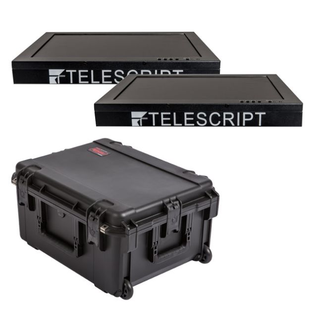 Telescript Two 19" High Bright Monitors with Case