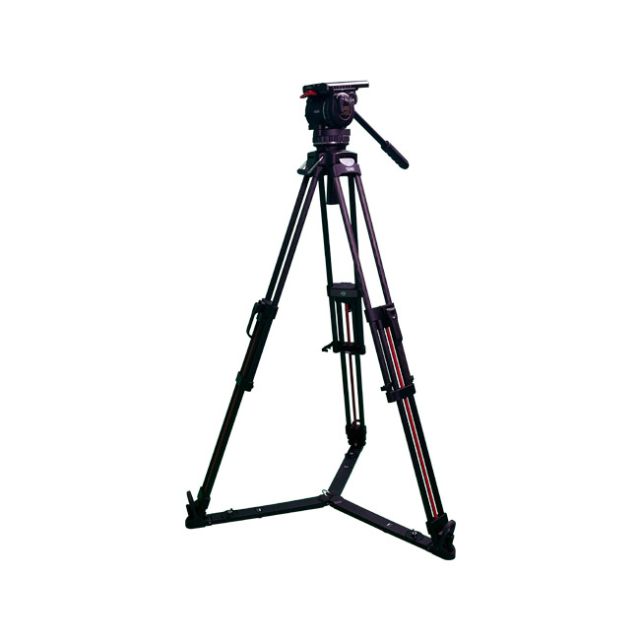 Teris TS-H12CF-Q 100mm Flat Base Fluid Head & 2-Stage Carbon Fiber Tripod System