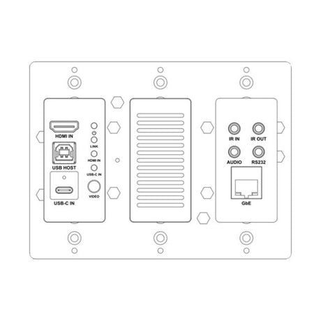 VigilLink SDVoE Wall Plate AV Signal Transmitter with HDMI and USB-C (US)