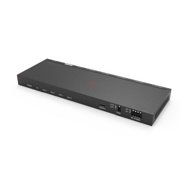 VigilLink 1x4 HDMI 2.0 Distribution Amplifier with Audio De-embedded & Downscale (18Gbps)