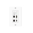 VigilLink 18Gbps 2x1 HDMI/mini DP Wall Plate Transmitter and Receiver with Auto-Switching (40m, White, TX/RX Pair)