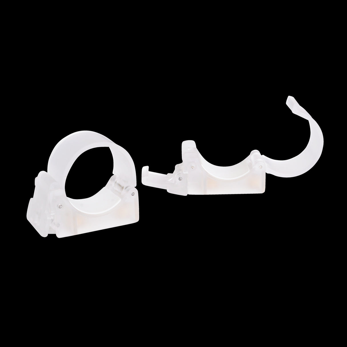 PavoTube Transparent Polycarbonate T12 LED Tube Mounting Clip with 1/4-20in Receivers